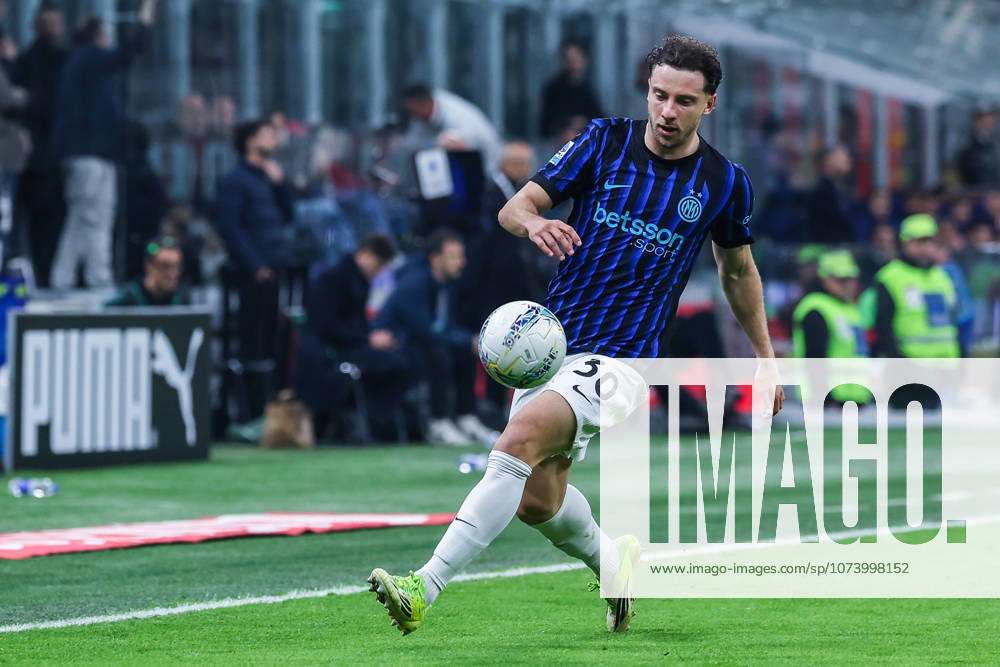 Carlos Augusto of FC Internazionale seen in action during Serie A 2025 26 football match between AC Milan and FC Internazionale at San Siro Stadium in Milan Italy on 08 March 2026. Milan Stadio San Siro Milan Italy