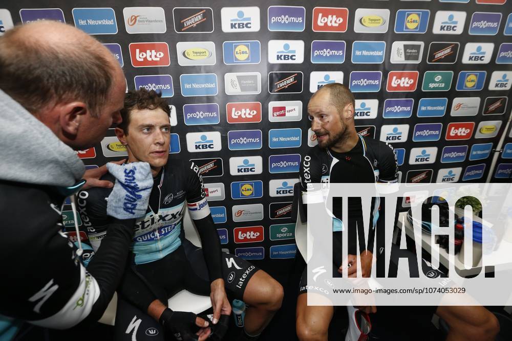 Road cycling, Rad, Radsport, Strasse illustration pictures Tom Boonen and Niki Terpstra of Etixx Quick Step pictured after the UCI Flanders Classics cycling race Omloop Het Nieuwsblad in Gent, Belgium.