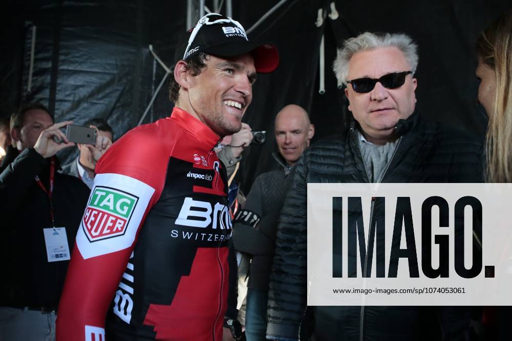 Road cycling, Rad, Radsport, Strasse illustration pictures HARELBEKE, BELGIUM - MARCH 24 : VAN AVERMAET Greg (BEL) Rider of BMC RACING TEAM and Prince Laurent of Belgium during the 60th Record Bank E3 Harelbeke UCI World Tour cycling race with start and finish in Harelbeke on March 24, 2017 in Harelbeke, Belgium, 24 03 17 Harelbeke Belgium
