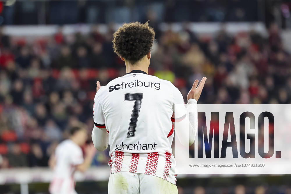 Derry Scherhant (SC Freiburg, 07) , Deutschland, Fussball, 1. Bundesliga, 26.Spieltag, 2025 2026, SC Freiburg vs. 1.FC Union Berlin, 15.03.2026, Freiburg im Breisgau Europa-Park Stadion Deutschland