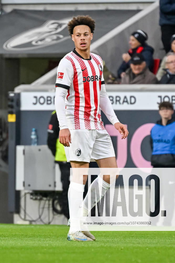 Derry Scherhant (SC Freiburg, 07) GER, SC Freiburg - 1. FC Union Berlin, Fussball, Bundesliga, 26. Spieltag, Saison 2025 2026, 15.03.2026 DFL DFB REGULATIONS PROHIBIT ANY USE OF PHOTOGRAPHS AS IMAGE SEQUENCES AND OR QUASI-VIDEO GER, SC Freiburg - 1. FC Union Berlin, Fussball, Bundesliga, 26. Spieltag, Saison 2025 2026, 15.03.2026 Freiburg