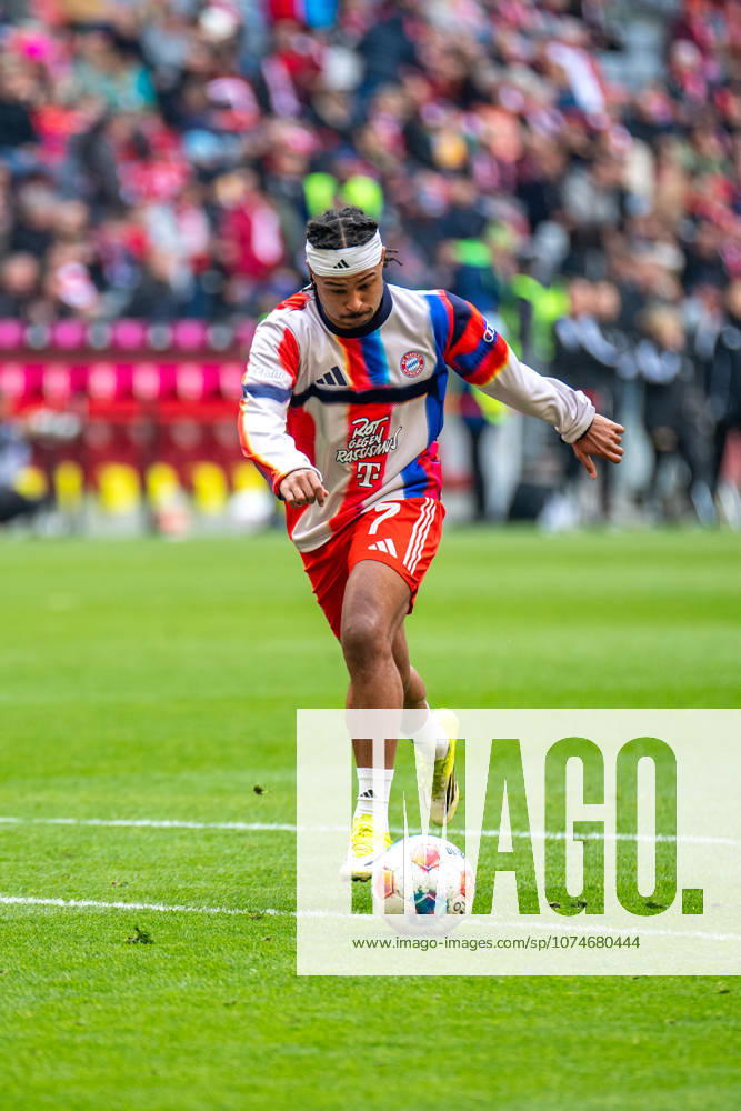 Serge Gnabry (7 Bayern) in Aktion beim Bundesligaspiel FC Bayern München - 1. FC Union Berlin am 21.03.2026.