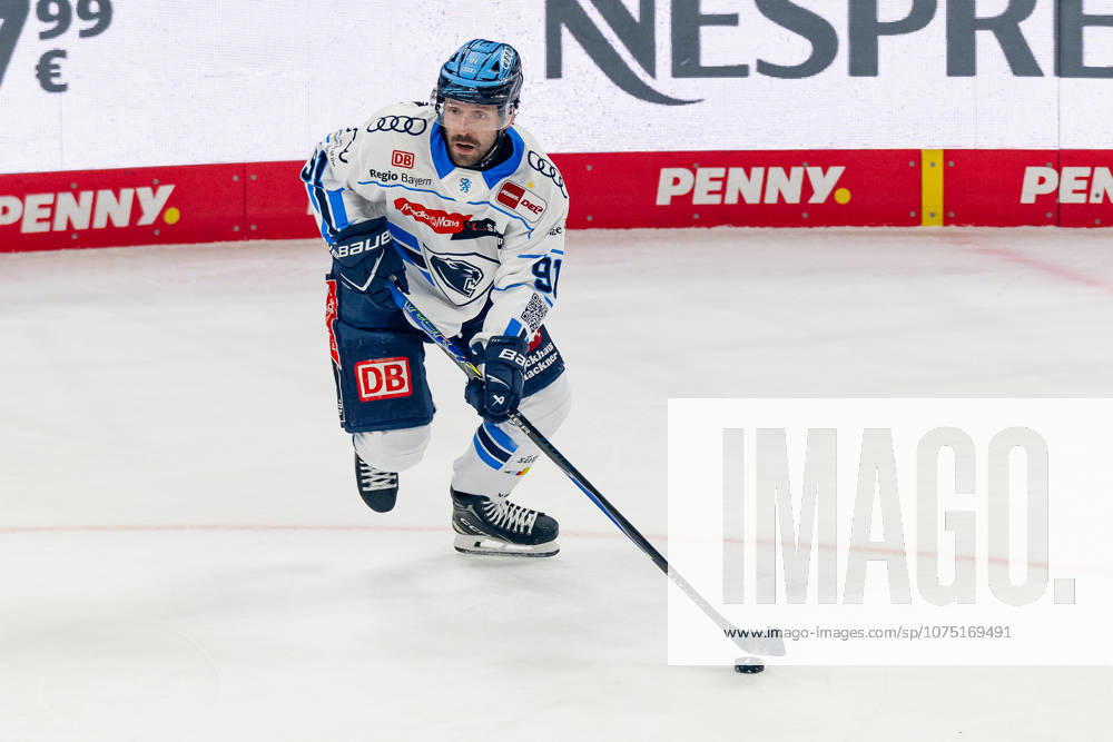 Riley Sheen (ERC Ingolstadt, 91) GER, EHC Red Bull Muenchen vs. ERC Ingolstadt, Eishockey, DEL, Playoffs, Viertelfinale Spiel 3, Saison 2025 2026, 29.03.2026. GER, EHC Red Bull Muenchen vs. ERC Ingolstadt, Eishockey, DEL, Playoffs, Viertelfinale Spiel 3, Saison 2025 2026, 29.03.2026. Muenchen