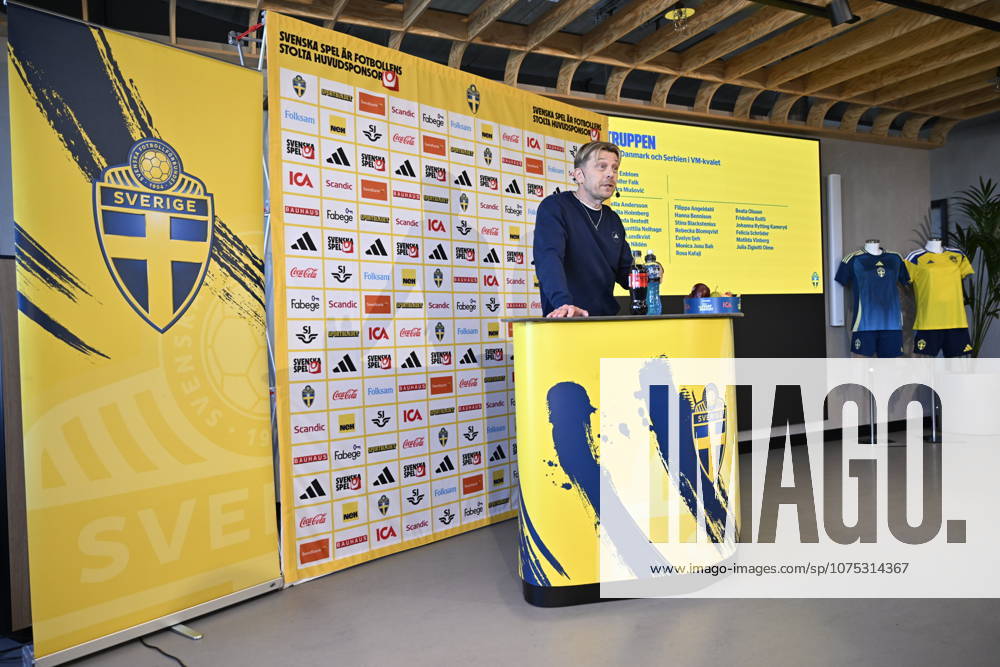 STOCKHOLM, SWEDEN 20260401 U23 national team, Nationalteam captain Magnus Wikman presents the squad for the semi-final against Norway and the following final or third-place match. STOCKHOLM SWEDEN