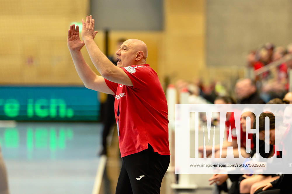 Herbert Mueller (Thueringer HC, Trainer) GER, Thueringer HC gegen BSV Sachsen Zwickau, Handball, Alsco Handball Bundesliga Frauen, 20. Spieltag, Saison 2025 2026, 01.04.2026 GER, Thueringer HC gegen BSV Sachsen Zwickau, Handball, Alsco Handball Bundesliga Frauen, 20. Spieltag, Saison 2025 2026, 01.04.2026 Bad Langensalza