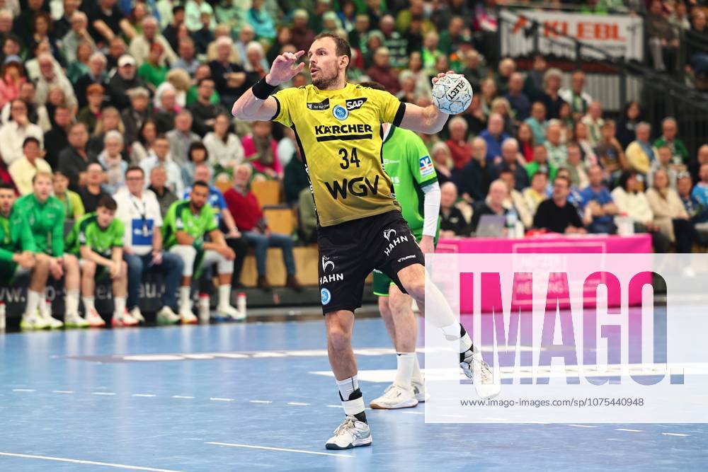 Kai Haefner (TVB Stuttgart, 34) beim Siebenmeter GER, HSG Wetzlar vs TVB Stuttgart, Handball, 1. Bundesliga, 27. Spieltag, Spielzeit 2025 2026, 02.04.2026 GER, HSG Wetzlar vs TVB Stuttgart, Handball, 1. Bundesliga, 27. Spieltag, Spielzeit 2025 2026, 02.04.2026 Wetzlar