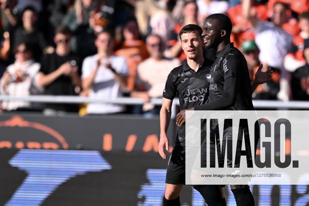 FC Lorient v Paris FC - Ligue 1 McDonald s 2025 2026 11 Theo LE BRIS (fcl) - 12 Bamba DIENG (fcl) during the Ligue 1 McDonald s match between Lorient and Paris at Stade du Moustoir on April 5, 2026 in Lorient, France. Lorient France