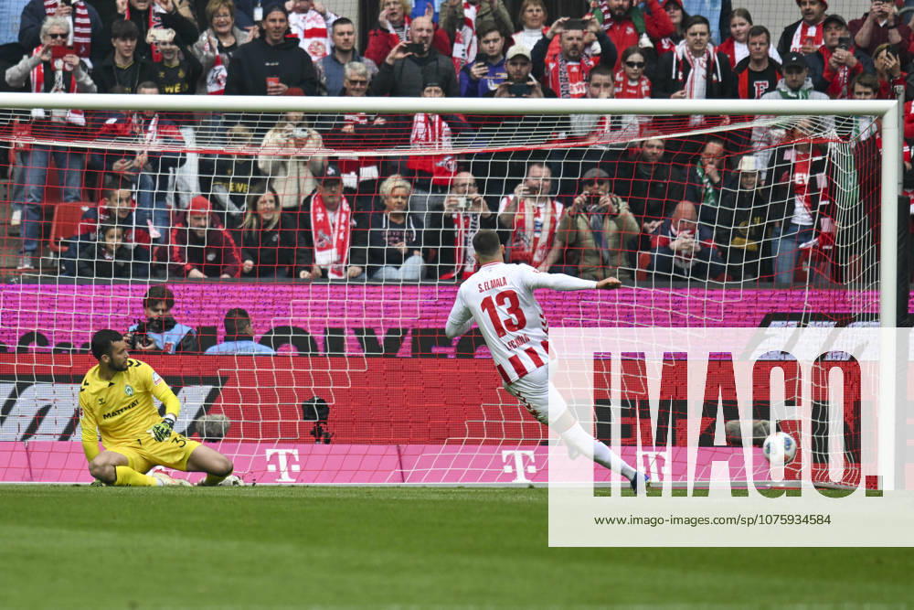 Said El Mala (Koeln 13) erzielt das Tor zum 1:0 12.04.2026 ¢ Fussball ¢ 1. FC Koeln vs SV Werder Bremen, Rheinenergiestadion, Koeln, DFB DFL REGULATIONS PROHIBIT ANY USE OF PHOTOGRAPHS AS IMAGE SEQUENCES AND OR QUASI-VIDEO