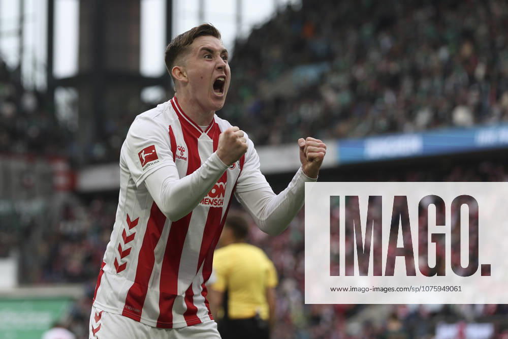 Isak Johannesson (1. FC Köln) Torjubel, jubelt nach ihrem Treffer zum 3:1 waehrend des Spiels der Bundesliga zwischen 1. FC Köln und SV Werder Bremen, RheinEnergieSTADION am 12. April 2026 in Köln, Deutschland. (Foto von Oliver Kaelke DeFodi Images) +++ Isak Johannesson (1. FC Köln) celebrates after scoring her team s third goal during the Bundesliga match between 1. FC Köln and SV Werder Bremen at RheinEnergieSTADION on April 12, 2026 in Köln, Germany. (Photo by Oliver Kaelke DeFodi Images) DFL regulations prohibit any use of photographs as image sequences and or quasi-video. (Photo by Oliver Kaelke DeFodi Images) -