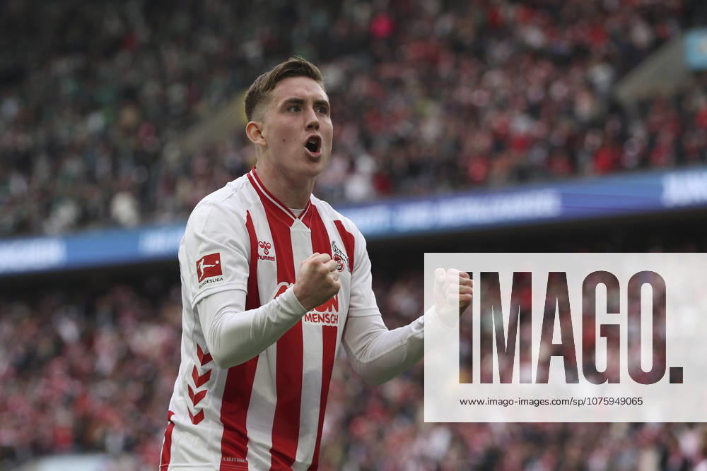 Isak Johannesson (1. FC Köln) Torjubel, jubelt nach ihrem Treffer zum 3:1 waehrend des Spiels der Bundesliga zwischen 1. FC Köln und SV Werder Bremen, RheinEnergieSTADION am 12. April 2026 in Köln, Deutschland. (Foto von Oliver Kaelke DeFodi Images) +++ Isak Johannesson (1. FC Köln) celebrates after scoring her team s third goal during the Bundesliga match between 1. FC Köln and SV Werder Bremen at RheinEnergieSTADION on April 12, 2026 in Köln, Germany. (Photo by Oliver Kaelke DeFodi Images) DFL regulations prohibit any use of photographs as image sequences and or quasi-video. (Photo by Oliver Kaelke DeFodi Images) -