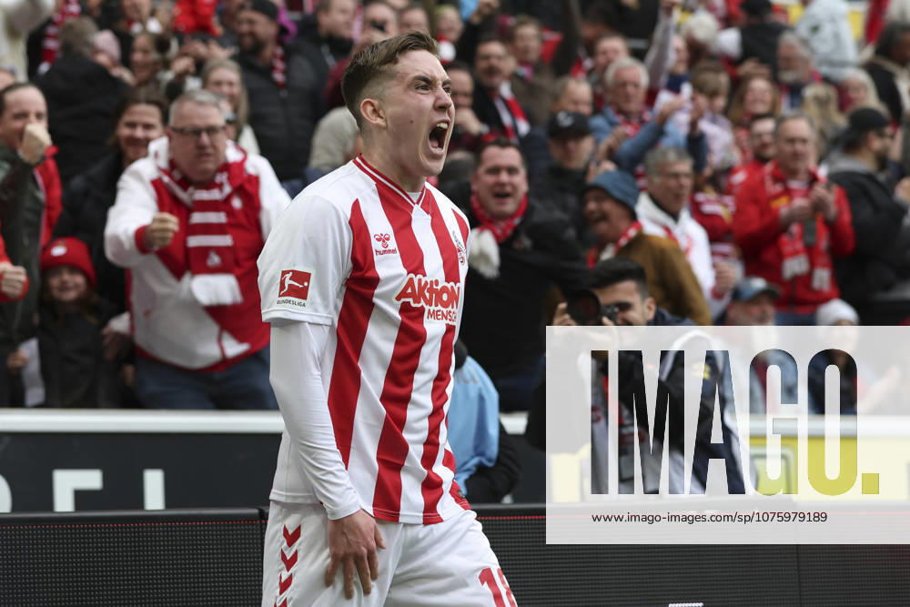 Isak Johannesson (1. FC Köln) Torjubel, jubelt nach seinem Treffer zum 3:1 waehrend des Spiels der Bundesliga zwischen 1. FC Köln und SV Werder Bremen, RheinEnergieSTADION am 12. April 2026 in Köln, Deutschland. (Foto von Oliver Kaelke DeFodi Images) +++ Isak Johannesson (1. FC Köln) celebrates after scoring his team s third goal during the Bundesliga match between 1. FC Köln and SV Werder Bremen at RheinEnergieSTADION on April 12, 2026 in Köln, Germany. (Photo by Oliver Kaelke DeFodi Images) DFL regulations prohibit any use of photographs as image sequences and or quasi-video. (Photo by Oliver Kaelke DeFodi Images) -