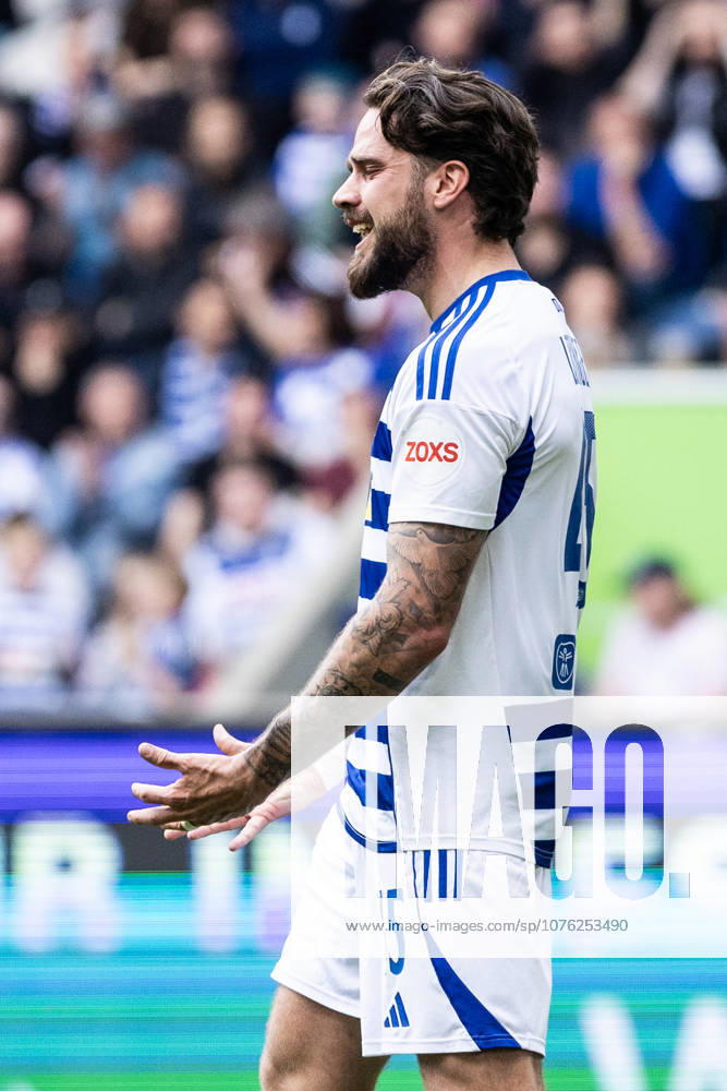 3.Liga: MSV Duisburg - TSG Hoffenheim II; 18.04.2026 Lex-Tyger Lobinger (MSV Duisburg, 45) emotionell reagiert auf ein Torchance. 3.Liga: MSV Duisburg - TSG Hoffenheim II; Schauinsland-Reisen-Arena, Duisburg, 18.04.2026 DFB regulations prohibit any use of photographs as image sequences and or quasi video.
