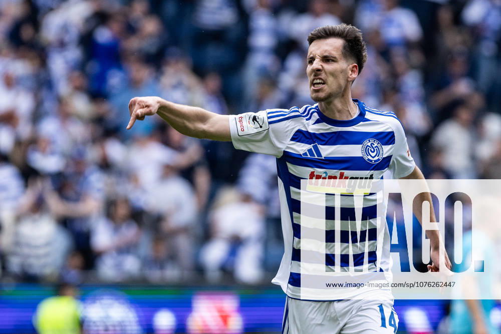 3.Liga: MSV Duisburg - TSG Hoffenheim II; 18.04.2026 MSV Duisburg bejubelt das Tor, 3:1 durch Conor Noß (MSV Duisburg, 14) 3.Liga: MSV Duisburg - TSG Hoffenheim II; Schauinsland-Reisen-Arena, Duisburg, 18.04.2026 DFB regulations prohibit any use of photographs as image sequences and or quasi video.