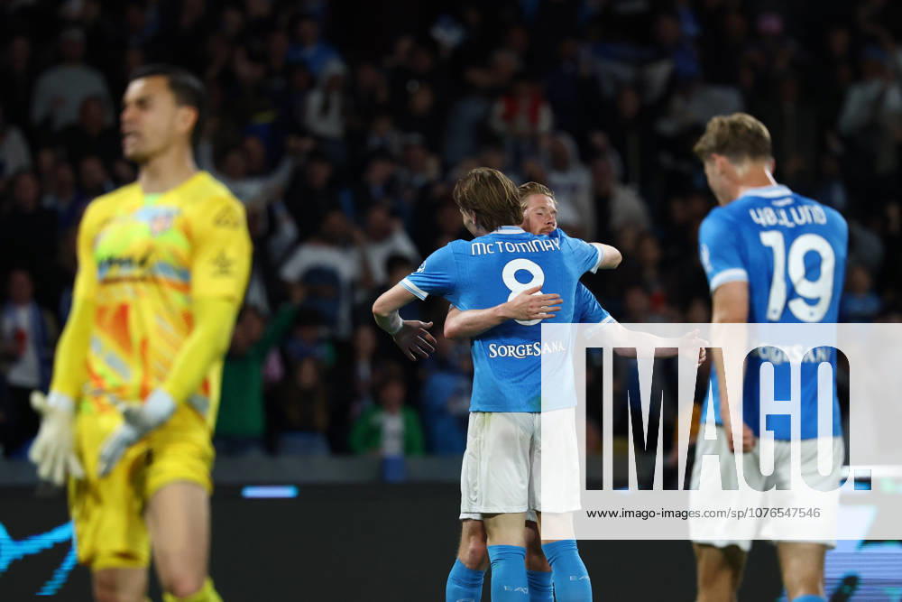 Napolis Kevin De Bruyne celebrates after scoring goal 3-0 during the Serie A soccer match between Napoli and Cremonese at the Diego Armando Maradona Stadium in Naples, southern italy - Friday , April 24 , 2026. - Soccer .