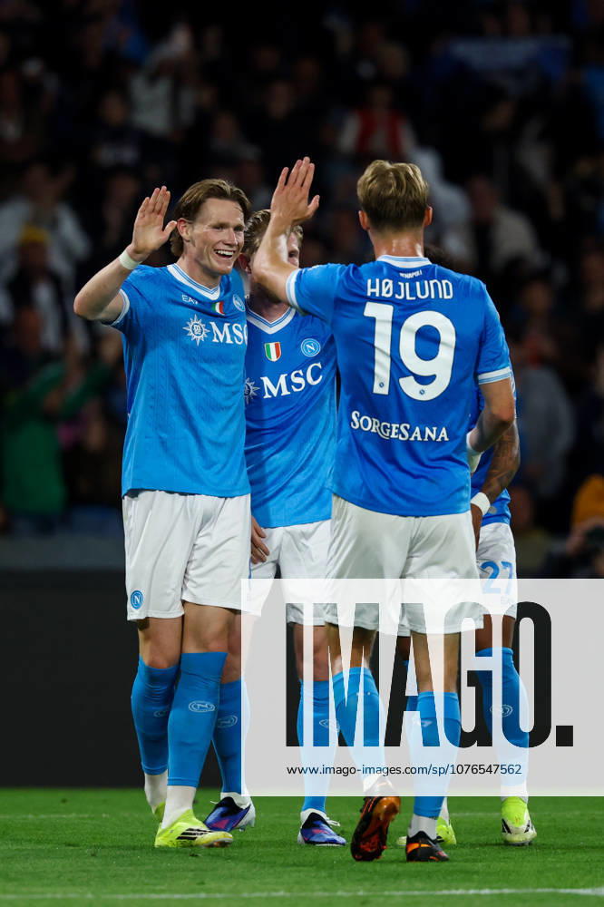 Napolis Kevin De Bruyne celebrates after scoring goal 3-0 during the Serie A soccer match between Napoli and Cremonese at the Diego Armando Maradona Stadium in Naples, southern italy - Friday , April 24 , 2026. - Soccer .