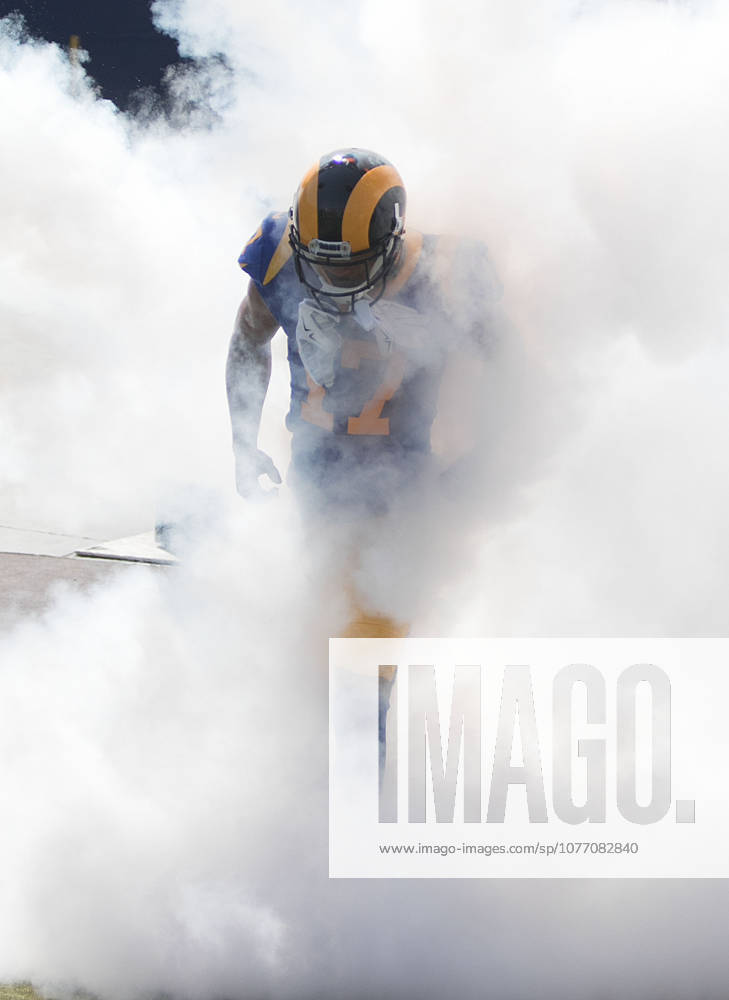Los Angeles, California, U.S - 17 Robert Woods, WR, of the Los Angeles Rams is introduced prior to their Game against the Seattle Seahawks on Sunday October 8, 2017 at the Los Angeles Coliseum in Los Angeles, California. Rams lose to Seahawks, 16-10.