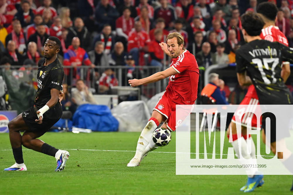 Harry KANE (Bayern Muenchen) am Ball,Aktion. Fussball Champions League,Saison 2025 26, Halbfinale FC Bayern-Muenchen - Paris Saint Germain (PSG) am 06.05.2026 A L L I A N Z A R E N A.