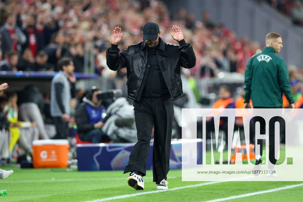 Enttaeuschung bei Chef-Trainer Vincent Kompany (FC Bayern Muenchen), FC Bayern Muenchen vs. Paris Saint-Germain, Fussball, UEFA, Champions League, Halbfinale, Rueckspiel, 06.05.2026 Muenchen Bayern Deutschland