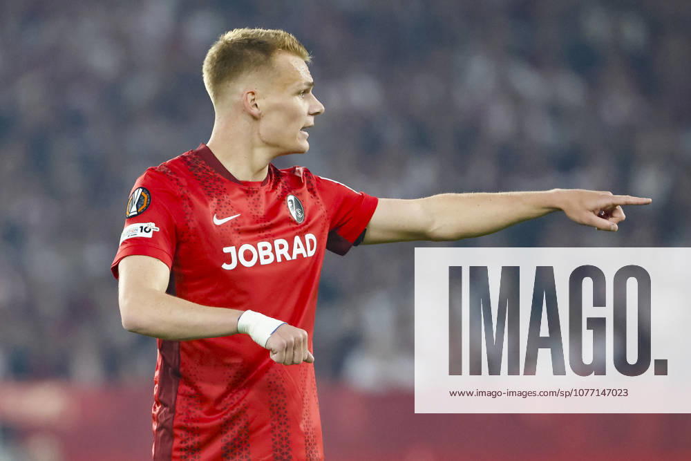 Philipp Lienhart (SC Freiburg, 03), Mimik, Gesichtsausdruck, Emotion , Deutschland, Fussball, UEFA Europa League, Halbfinale, 2025 2026, SC Freiburg vs. Sporting Braga, 07.05.2026, Freiburg im Breisgau Europa-Park Stadion Deutschland