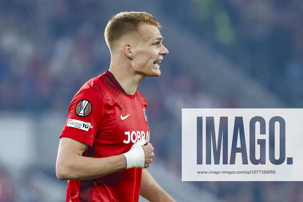 Philipp Lienhart (SC Freiburg, 03), Mimik, Gesichtsausdruck, Emotion , Deutschland, Fussball, UEFA Europa League, Halbfinale, 2025 2026, SC Freiburg vs. Sporting Braga, 07.05.2026, Freiburg im Breisgau Europa-Park Stadion Deutschland