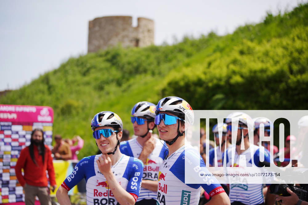 Italys Giulio Pellizzari of Red Bull - Bora - Hansgrohe during Stage 1 of the Giro dItalia, from Nessebar to Burgas, Bulgaria, Friday