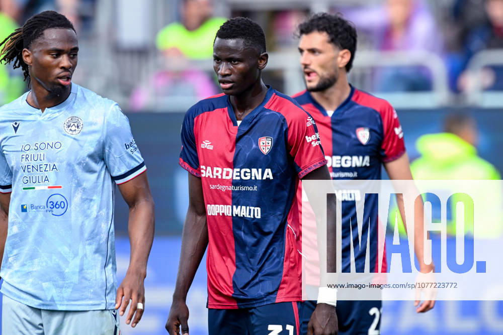 Cagliari s Paul Mendy in action during the Serie A soccer match between Cagliari Calcio and Udinese at the Unipol Domus in Cagliari, Sardinia - Saturday 9th May. - Soccer