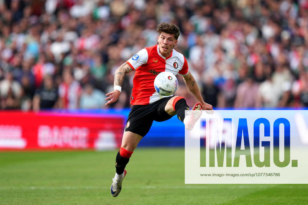 Eredivisie: Feyenoord Rotterdam v AZ Alkmaar Rotterdam - Jordan Bos of Feyenoord Rotterdam during the 33rd competition round of the 2025 2026 Eredivisie season. The match is set between Feyenoord Rotterdam and AZ Alkmaar at De Kuip on 10 May 2026 in Rotterdam, The Netherlands.