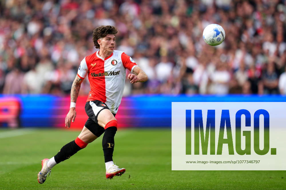 Eredivisie: Feyenoord Rotterdam v AZ Alkmaar Rotterdam - Jordan Bos of Feyenoord Rotterdam during the 33rd competition round of the 2025 2026 Eredivisie season. The match is set between Feyenoord Rotterdam and AZ Alkmaar at De Kuip on 10 May 2026 in Rotterdam, The Netherlands.