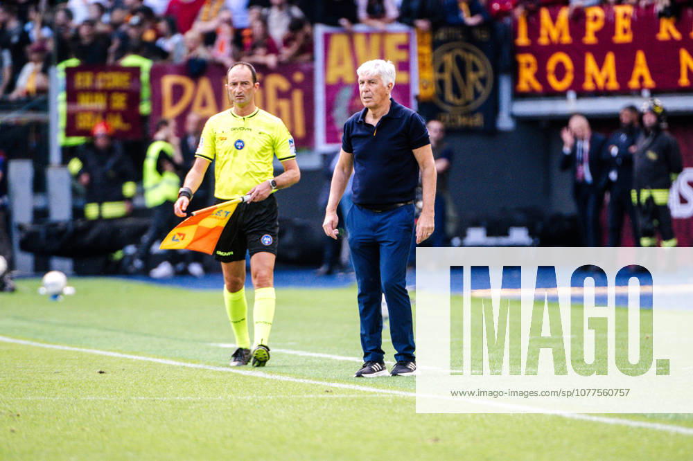 IPA84782294 - Gian Piero Gasperini head coach of AS Roma during Roma-Lazio, Serie A 2025 2026 at Stadio Olimpico on May 17, 2026 during AS Roma vs SS Lazio, Italian soccer Serie A match in Rome, Italy, May 17 2026