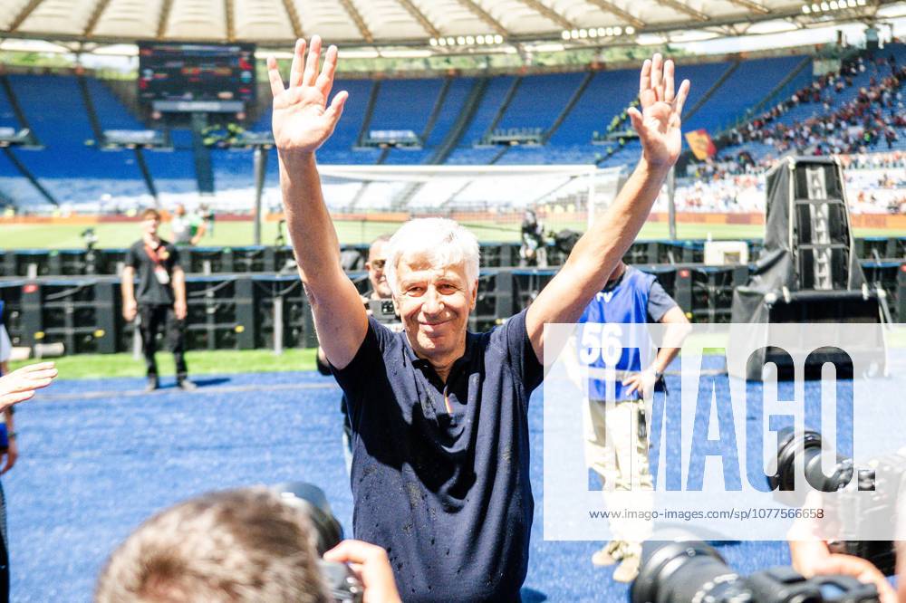 IPA84786094 - Gian Piero Gasperini head coach of AS Roma during Roma-Lazio, Serie A 2025 2026 at Stadio Olimpico on May 17, 2026 during AS Roma vs SS Lazio, Italian soccer Serie A match in Rome, Italy, May 17 2026