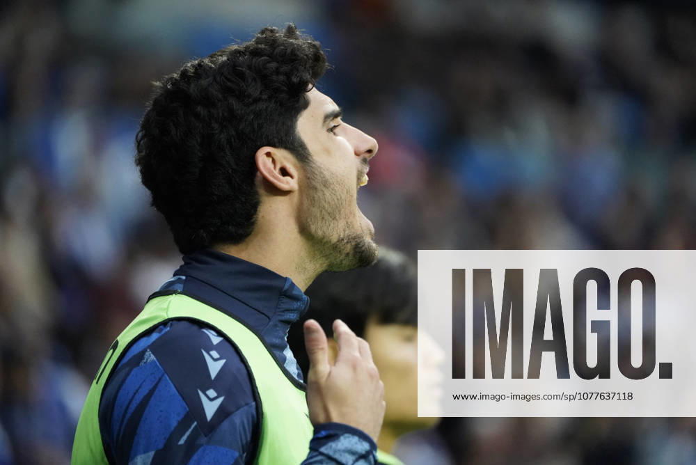 Goncalo Guedes of Real Sociedad seen during LaLiga EA Sports game between teams of Real Sociedad and Valencia CF (Mickael Ducint Ball Raw Images) San Sebastian Estadio Anoeta Spain