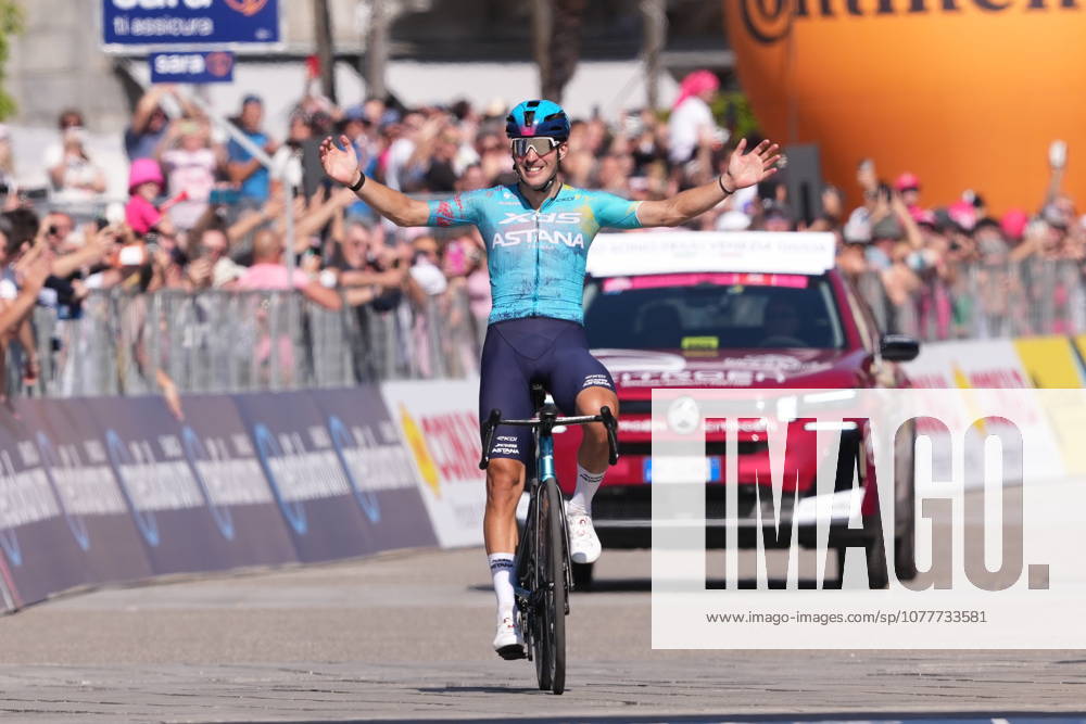 Italys Alberto Bettiol of XDS Astana Team stage winner during Stage 13 of the Giro dItalia from Alessandria to Verbania Italy, Friday May 22, 2026