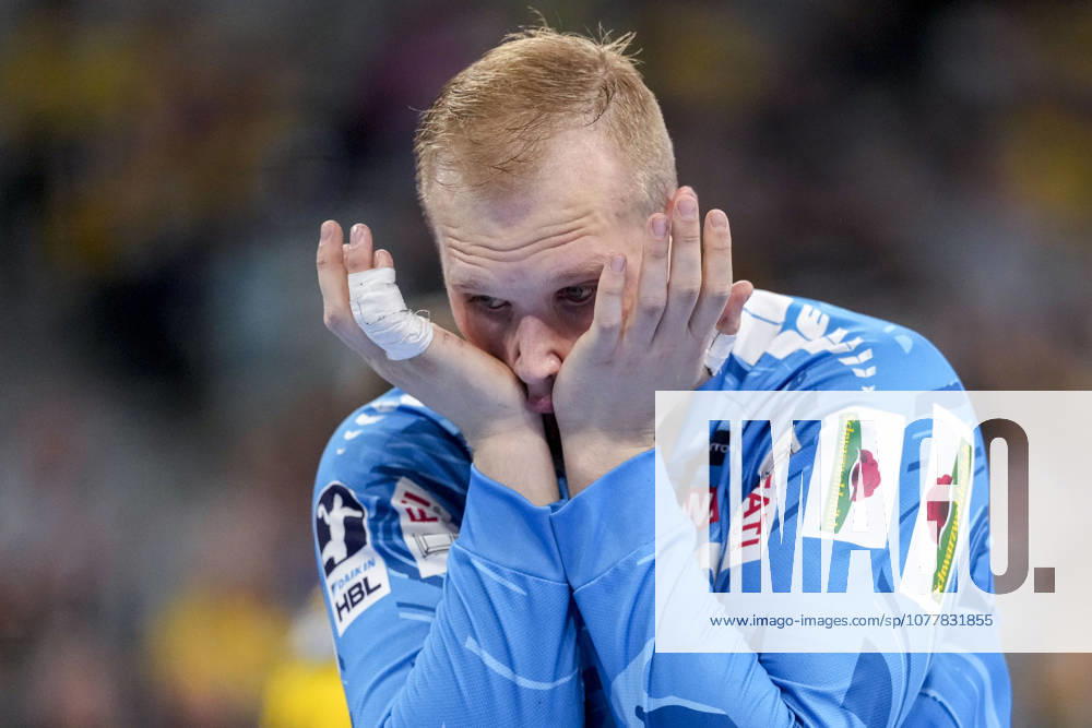 David Späth (Torwart, RNL, 29), Spieler der Rhein-Neckar-Löwen, Einzelbild, Einzelfoto, Aktion, Action, enttäuscht schauend, Enttäuschung, Frustration, disappointed, pessimistisch, 24.05.2026, Mannheim (Deutschland), Handball, Bundesliga, Rhein-Neckar Löwen - SC Magdeburg