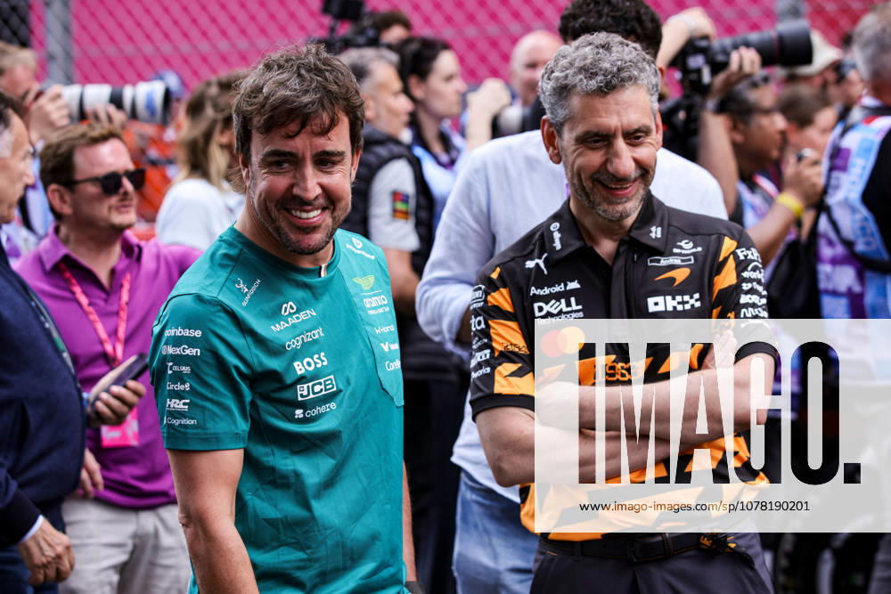 ALONSO Fernando (spa), Aston Martin F1 Team Honda AMR26, portrait STELLA Andrea (ita), Team Principal of McLaren F1 Team, portrait Monte Carlo Monaco