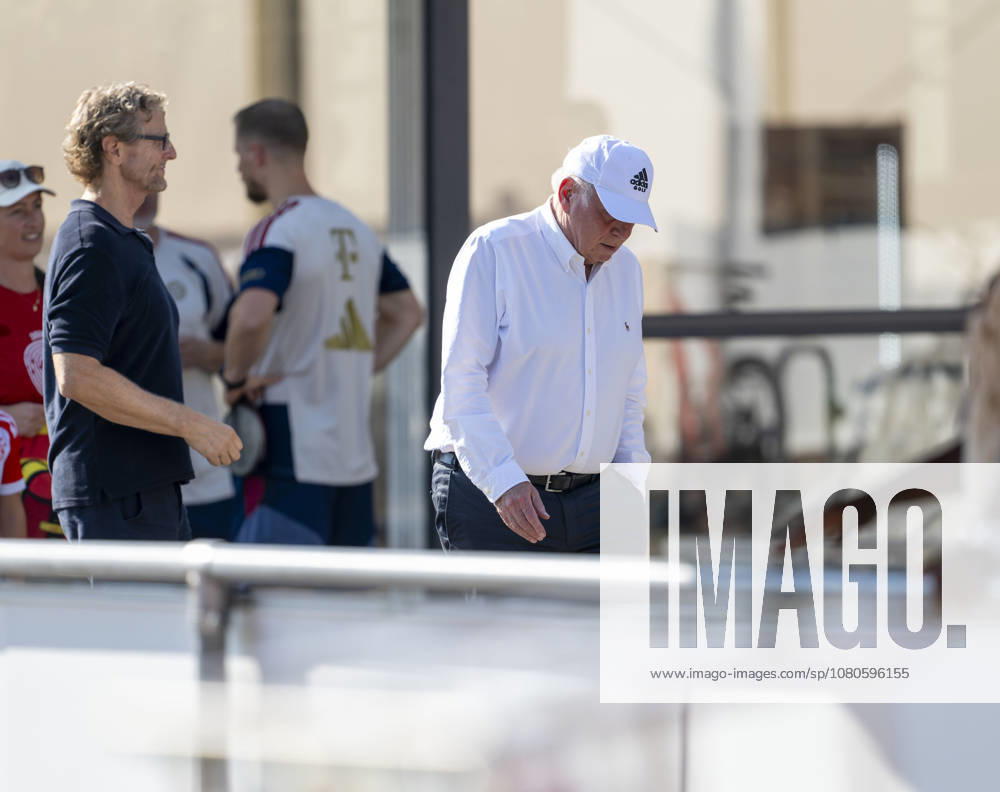 Fussball Bundesliga 2026 2027, Trainingslager FC Bayern München in Rottach-Egern am Tegernsee (Bayern). Testspiel FC Rottach Egern - FC Bayern München, Ehren-Präsident Uli Hoeneß (FC Bayern München, Hoeness)