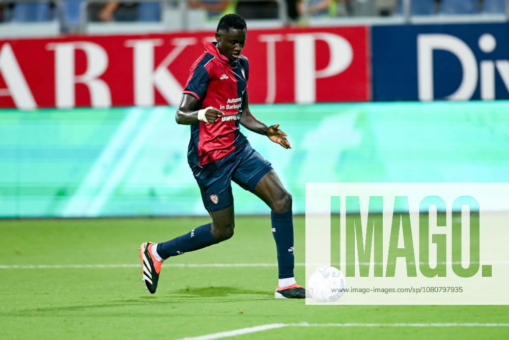 Cagliari s Paul Mendy in action during the Serie A soccer match between Cagliari Calcio and Nice at the Unipol Domus in Cagliari, Sardinia - Saturday 8th august 2026. - Soccer