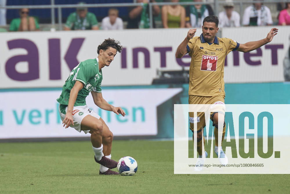 Brack Super League 2026 2027 FC St. Gallen 1879 vs. FC Luzern, St. Gallen, Schweiz St. Gallen, Schweiz, 9. August 2026. Leon Frokaj während des Brack Super League Spiels FC St. Gallen 1879 gegen FC Luzern in St. Gallen.