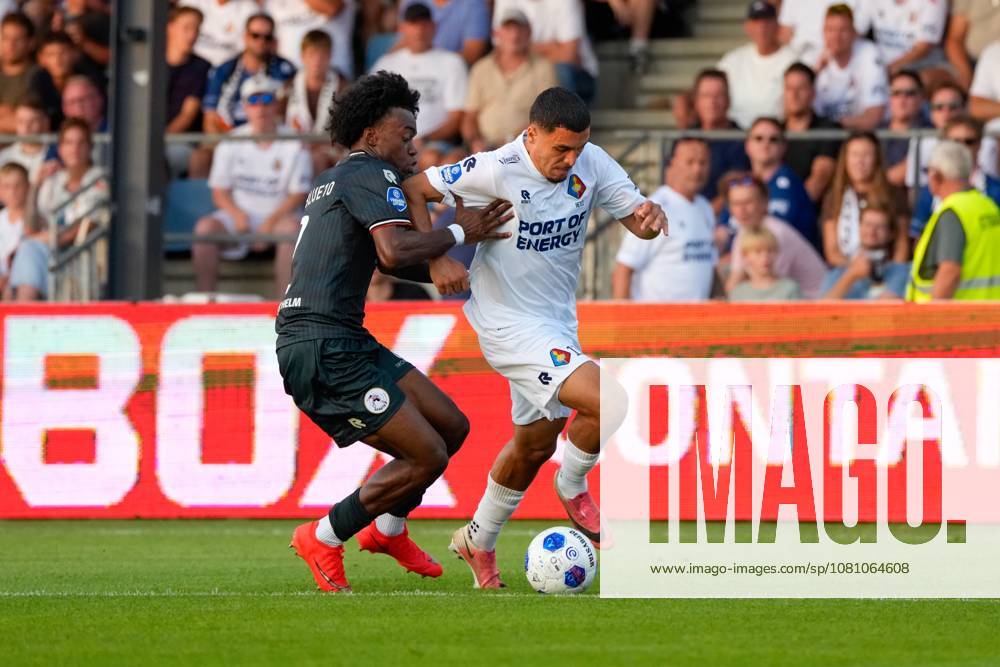 , BUKO Stadion , season 2026 2027 , Dutch Eredivisie football , match between Telstar and Sparta Rotterdam , Picture shows Sparta Rotterdam player Lushendry Martes, Telstar player Soufiane Hetli Telstar - Sparta x205710563x
