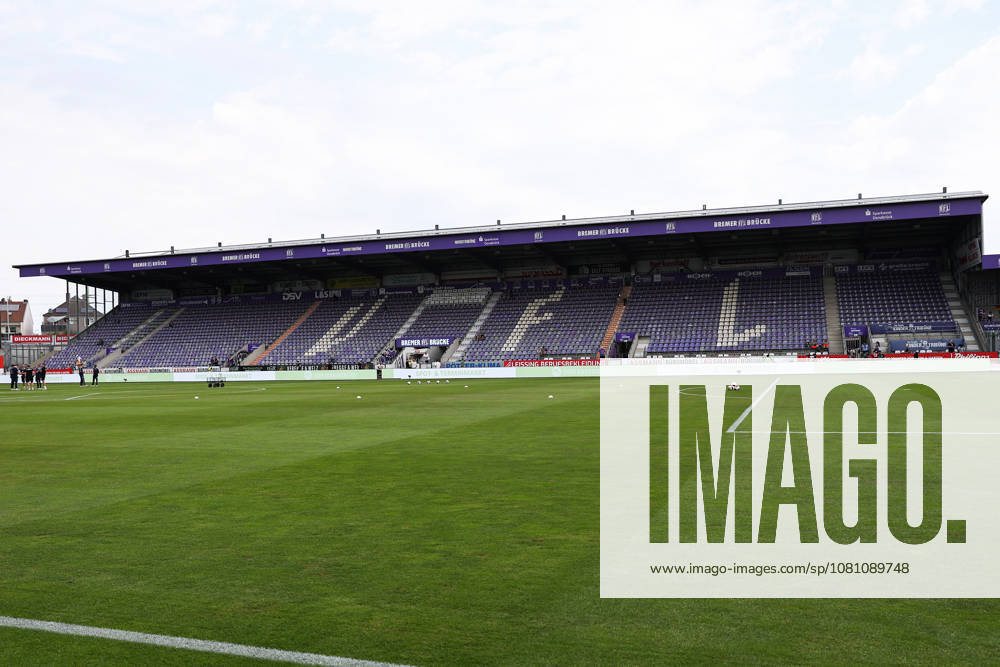 2026.08.15, Fußball, 2. Bundesliga, VfL Osnabrück - 1. FC Magdeburg, Stadion an der Bremer Brücke, 2.Spieltag, Saison 2026 2027: Haupttribuene mit VFL Schriftzug geformt aus Sitzplaetzen DFB regulations prohibit any use of photographs as image sequences and or quasi-video. Photo: WilkowskixPressefotoKochx Niedersachsen Deutschland