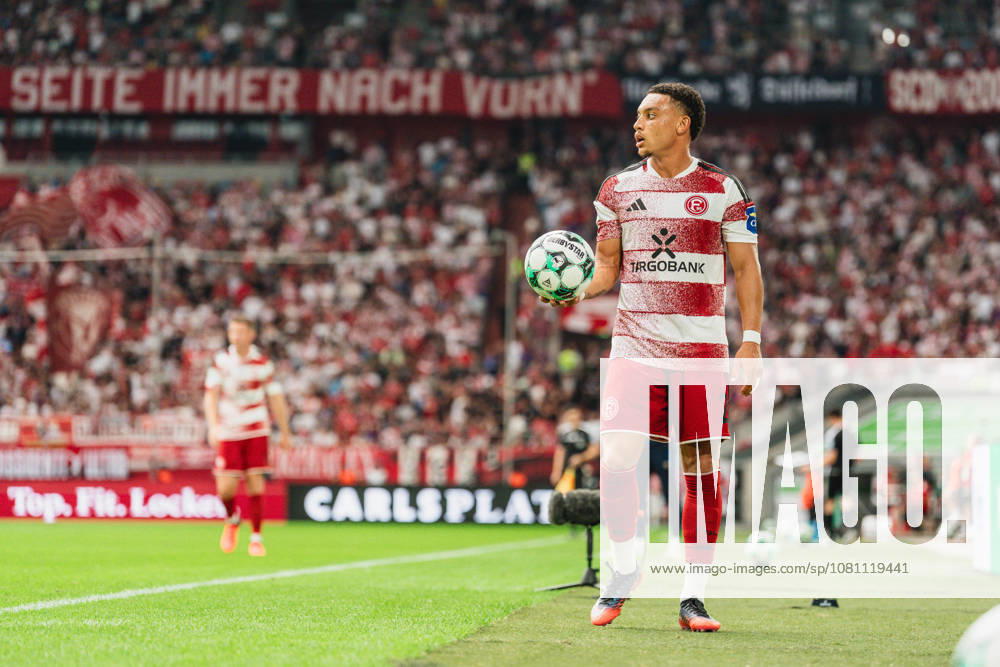 Steven van der Sloot (Fortuna Düsseldorf, 02) beim Einwurf Fortuna Duesseldorf vs. TSG Hoffenheim II, Fussball, 3.Liga, 02.Spieltag, Saison 2026 27, 15.08.2026, DFL REGULATIONS PROHIBIT ANY USE OF PHOTOGRAPHS AS IMAGE SEQUENCES AND OR QUASI-VIDEO, Fortuna Duesseldorf vs. TSG Hoffenheim II, Fussball, 3.Liga, 2.Spieltag, Saison 2026 27, 15.08.2026 Düsseldorf
