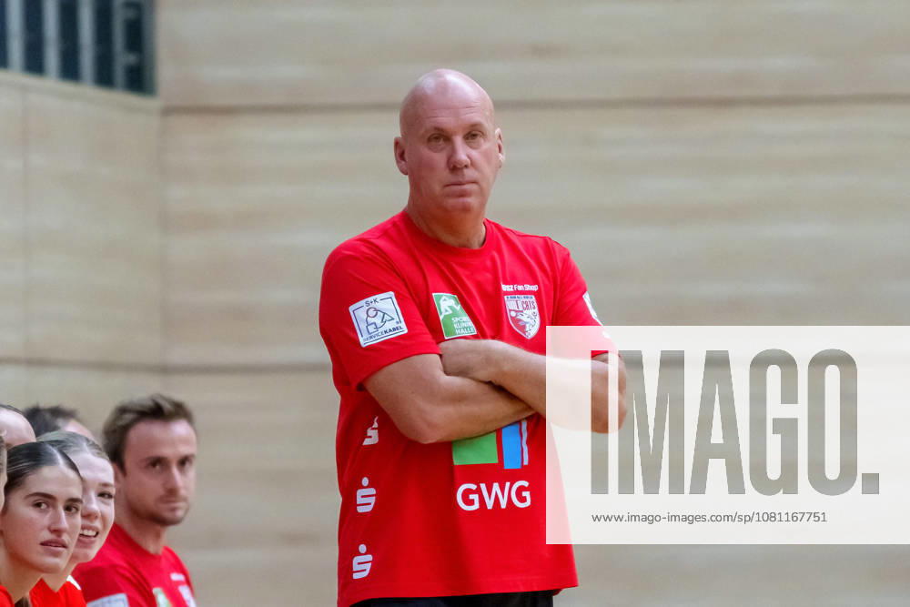 Trainer Pether Krautmeyer (Halle), SV Union Halle-Neustadt vs. Hazena Kynzvart (Tschechien), Handball Bundesliga Frauen, Testspiel, Saison 2026 27, 16.08.2026 Halle SWH Arena Sachsen-Anhalt Deutschland