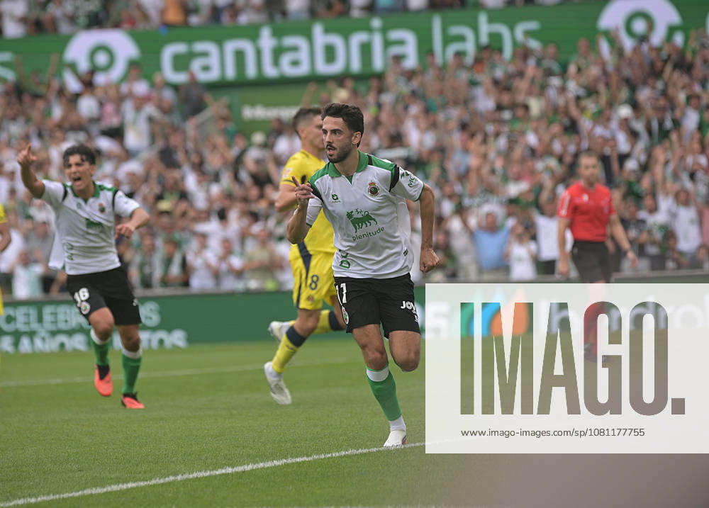 ESP: LaLiga EA Sports Racing Santander v Villarreal CF Andres Martin of Racing de Santander scores goal and celebrates during LaLiga EA Sports between Racing Santander v Villarreal CF played at Campos de de El Sardinero Stadium in Cantabria on August 16, 2026 in Spain Spain Futbol