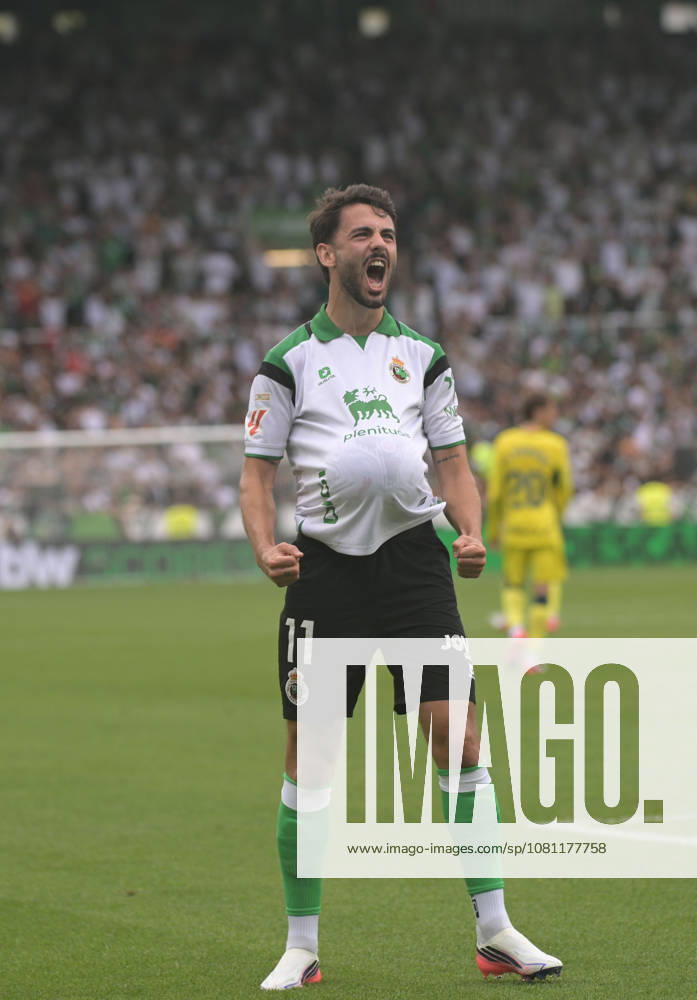 ESP: LaLiga EA Sports Racing Santander v Villarreal CF Andres Martin of Racing de Santander scores goal and celebrates during LaLiga EA Sports between Racing Santander v Villarreal CF played at Campos de de El Sardinero Stadium in Cantabria on August 16, 2026 in Spain Spain Futbol