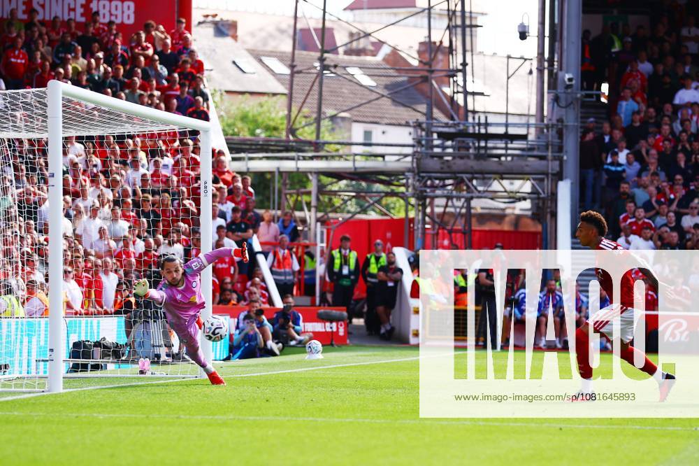 Leeds United goalkeeper James Trafford dives Nottingham Forest v Leeds United, Premier League Football, Football, City Ground, Nottingham, UK - 22 Aug 2026Nottingham City Ground United Kingdom