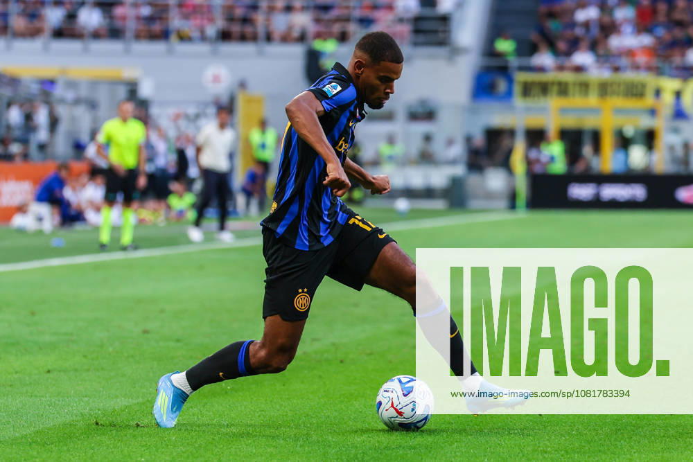 Andy Diouf of FC Internazionale seen in action during Serie A 2026 27 football match between FC Internazionale and AC Monza at Stadio Giuseppe Meazza Milan Italy on 22 August 2026. Milan Stadio Giuseppe Meazza Milan Italy