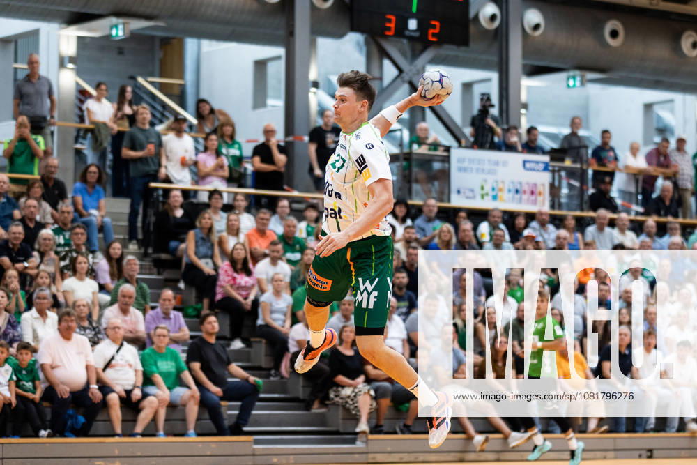 Oskar SUNNEFELDT (FRISCH AUF! Goeppingen, 27) erzielt ein Tor, Aktion, Torwurf GER, HG Saarlouis vs. FRISCH AUF! Goeppingen, Handball, DHB-Pokal, 1. Runde, Spielzeit 2026 2027, 23.08.2026, GER, HG Saarlouis vs. FRISCH AUF! Goeppingen, Handball, DHB-Pokal, 1. Runde, Spielzeit 2026 2027, 23.08.2026, Saarbruecken