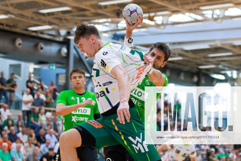 Oskar SUNNEFELDT (FRISCH AUF! Goeppingen, 27) erzielt ein Tor, Aktion, Torwurf GER, HG Saarlouis vs. FRISCH AUF! Goeppingen, Handball, DHB-Pokal, 1. Runde, Spielzeit 2026 2027, 23.08.2026, GER, HG Saarlouis vs. FRISCH AUF! Goeppingen, Handball, DHB-Pokal, 1. Runde, Spielzeit 2026 2027, 23.08.2026, Saarbruecken