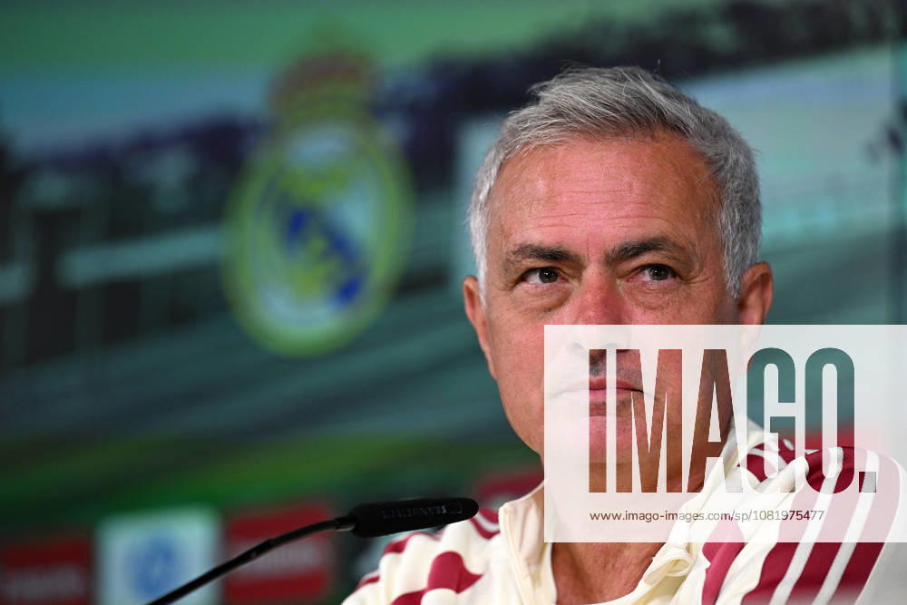 Real Madrid head coach Jose Mourinho MADRID, SPAIN - AUGUST 25: Real Madrid head coach Jose Mourinho answers questions during a press conference, PK, Pressekonferenz at the Valdebebas training complex in Madrid, Spain, on August 25, 2026. The team completed their final training session at the facility ahead of their upcoming opening match of the La Liga season against Real Sociedad. Burak Akbulut Anadolu Madrid Spain. Editorial use only. Please get in touch for any other usage.