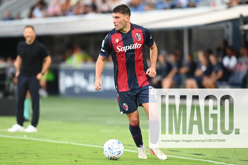 IPA87782563 - Nicolo Cambiaghi (Bologna FC) in action during the Bologna FC vs. SS Lazio Italian Serie A soccer match in Bologna, Italy, on August 24, 2026