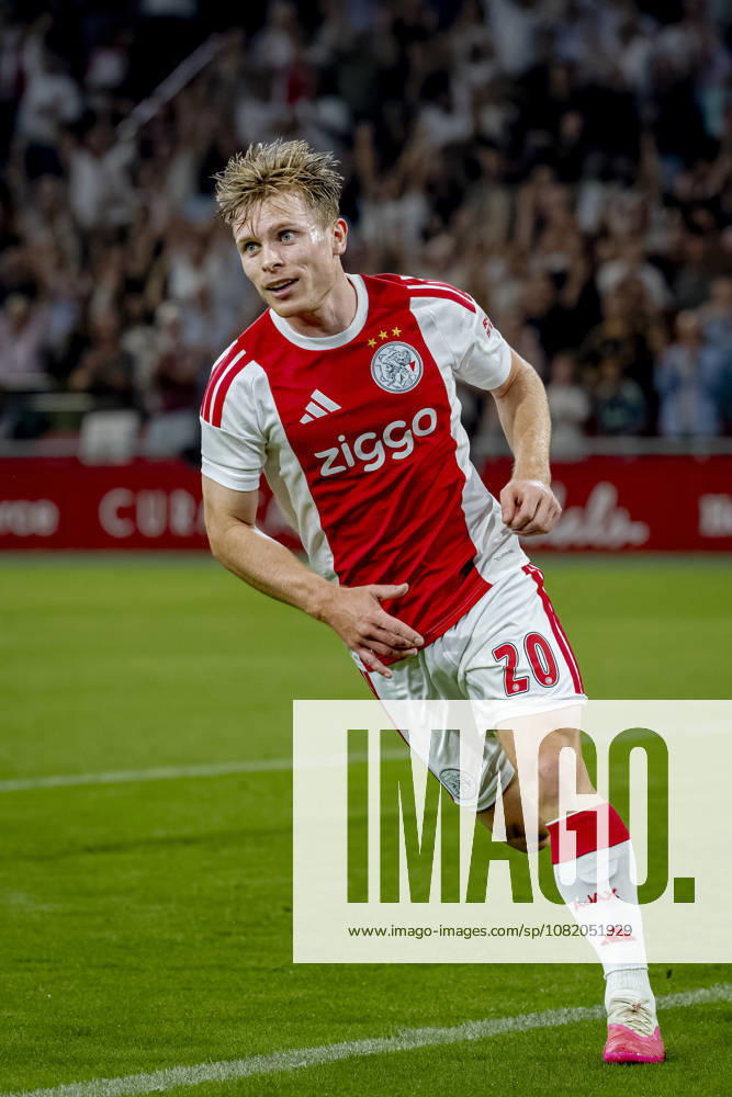 AMSTERDAM AFC Ajax Amsterdam forward Oliver Edvardsen during the UEFA Conference League at the Johan Cruijff ArenA on 27 August 2026 in Amsterdam, the Netherlands. (Photo by DeFodi Images) -